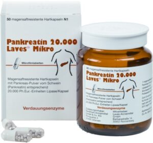 PANKREATIN 20.000 Laves Mikro magensaftres.Kapseln