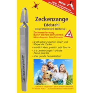 ZECKENZANGE Chirurgenstahl geriffelt