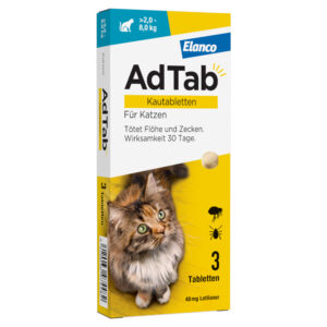 AdTab Kautabletten 48mg für Katzen 2-8 kg Elanco