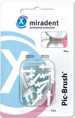 miradent Pic-Brush fine Ersatzbürsten weiß