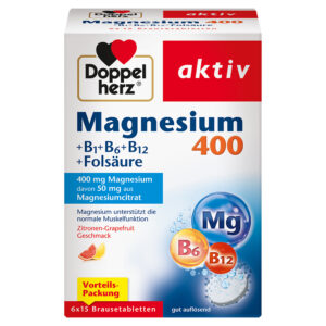 Doppelherz aktiv Magnesium 400 + B1 + B6 + B12 + Folsäure