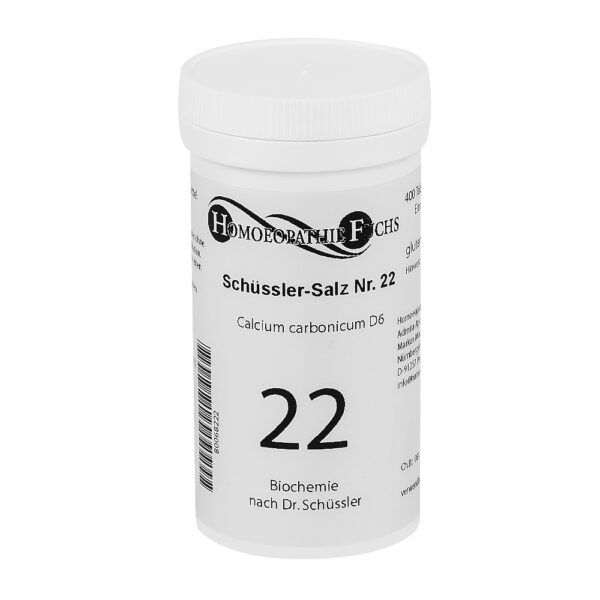 HOMOEOPATHIEFUCHS Schüssler-Salz Nummer 22 Calcium carbonium D6 Biochemie