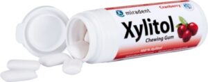 MIRADENT Zahnpflegekaugummi Xylitol Cranberry