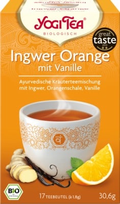 YOGI TEA Ingwer Orange+Vanille Bio Filterbeutel