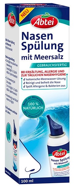 Abtei Nasen Spülung mit Meersalz GEBRAUCHSFERTIG