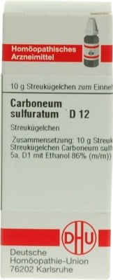 Carboneum sulfuratum D 12 Globuli