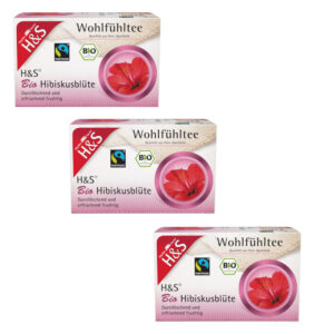 H&S Wohlfühltee Bio Hibiskusblüte 3er Set