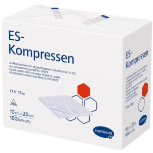 ES-KOMPRESSEN unsteril 10x20 cm 12fach