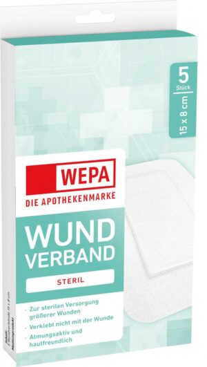 WEPA WUNDVERBAND STERIL 15x8 cm