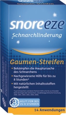 SNOREEZE Schnarchlinderung Gaumenstreifen