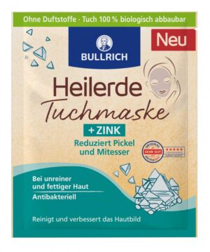BULLRICH Heilerde Tuchmaske + ZINK