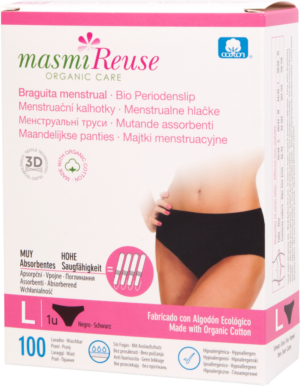 masmi Reuse Bio Periodenslip L schwarz