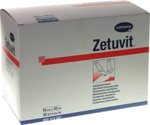 ZETUVIT Saugkompressen unsteril 10x10 cm