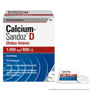 Calcium-Sandoz D Osteo intens 1000mg/880 I.E.