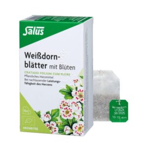 Weißdornblätter mit Blüten Tee Salus